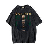 Jungkook Album GOLDEN  Vintage Graphic Washed T-Shirt